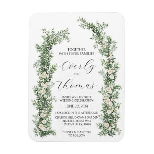 Imán Invitaciones a la boda del Arco Floral
