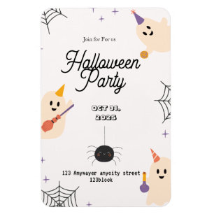 Imán "Invitaciones a la fiesta de halloween de USA UK C
