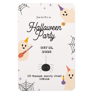 Imán "Invitaciones a la fiesta de halloween de USA UK C