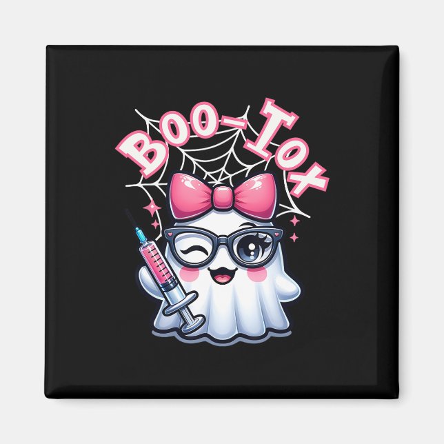 Imán Inyector de enfermera Boo-tox Halloween Filler Bot (Frente)
