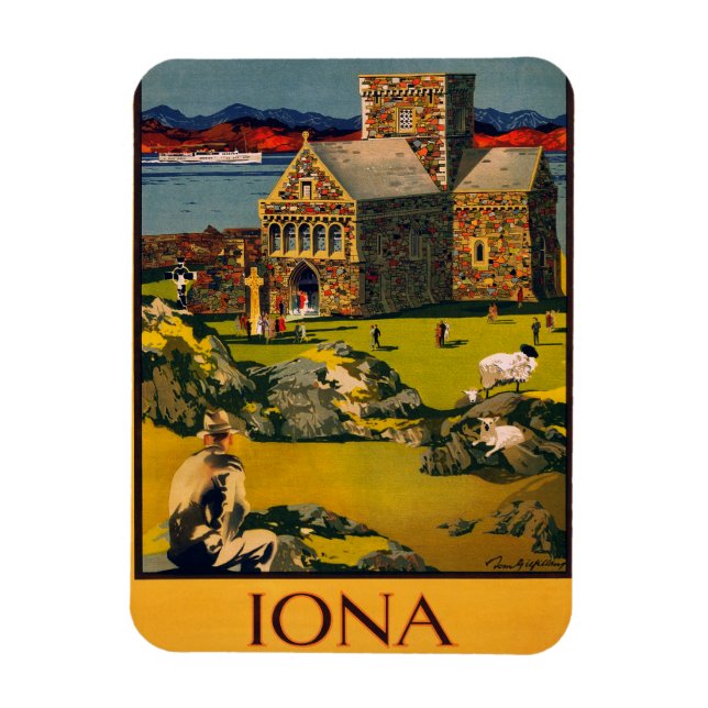 Imán Iona - Vea esta Escocia por los vapor de MacBrayne (Vertical)