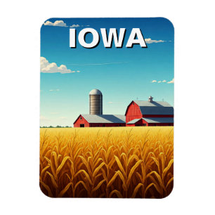 Imán Iowa Cornfield Red Barn