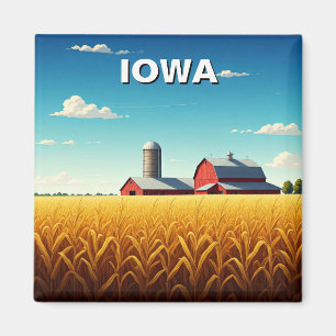 Imán Iowa Cornfield Red Barn