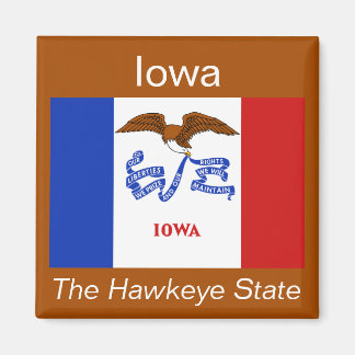 Imán Iowa Flag Magnet