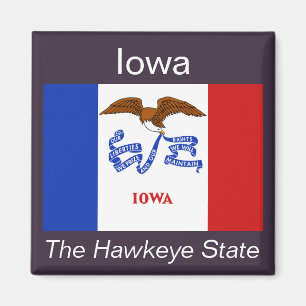 Imán Iowa Flag Magnet