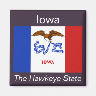 Imán Iowa Flag Magnet