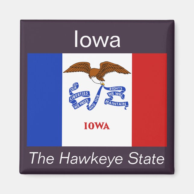 Imán Iowa Flag Magnet (Frente)