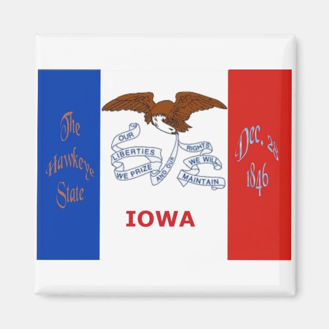 Imán Iowa Flag Magnet (Frente)