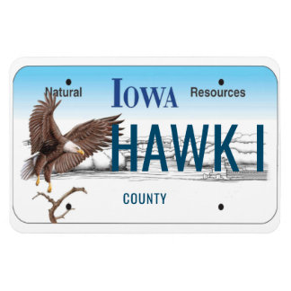 Imán Iowa License Plate Flexible