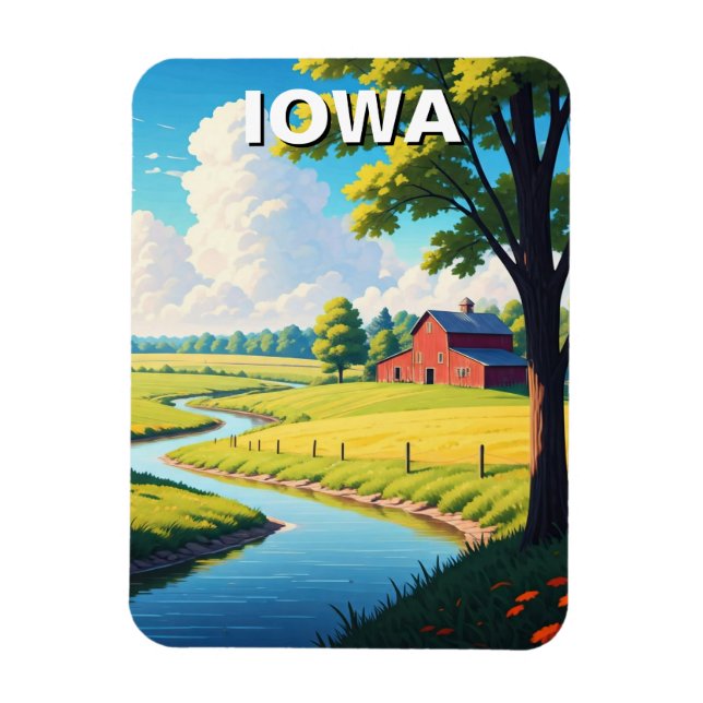 Imán Iowa Red Barn (Vertical)