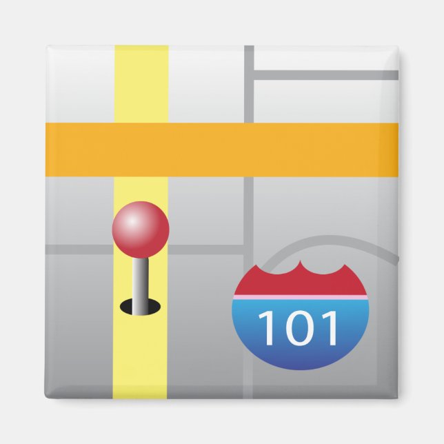Imán iPhone App Magnet - Mapas (Frente)