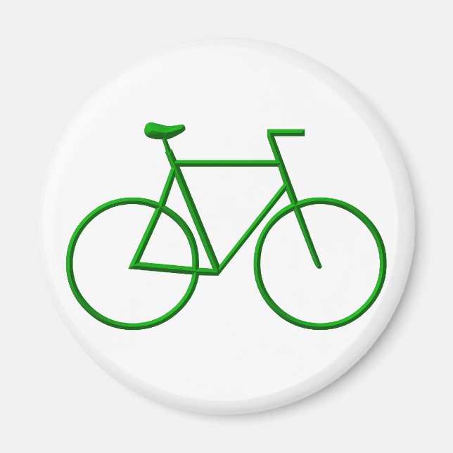 Imán Ir a la bicicleta verde (Frente)