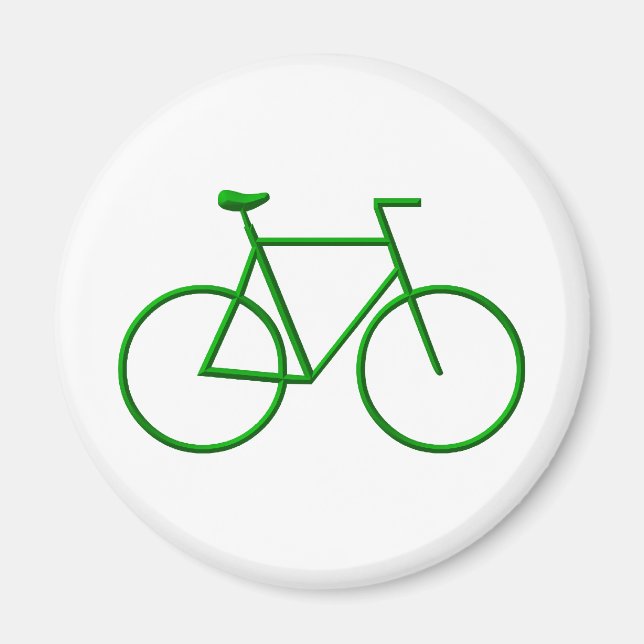 Imán Ir a la bicicleta verde (Frente)
