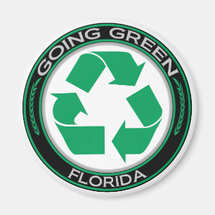 Imán Ir a la Florida del reciclaje verde