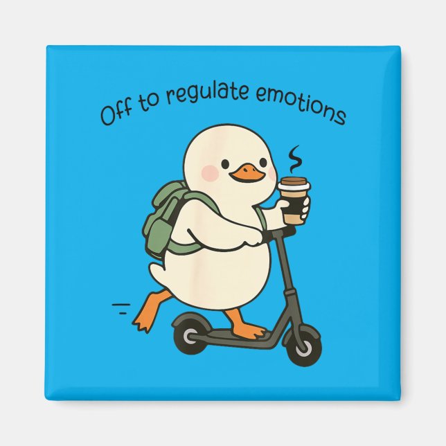 Imán Ir a regular emociones divertido consejero ganso (Frente)