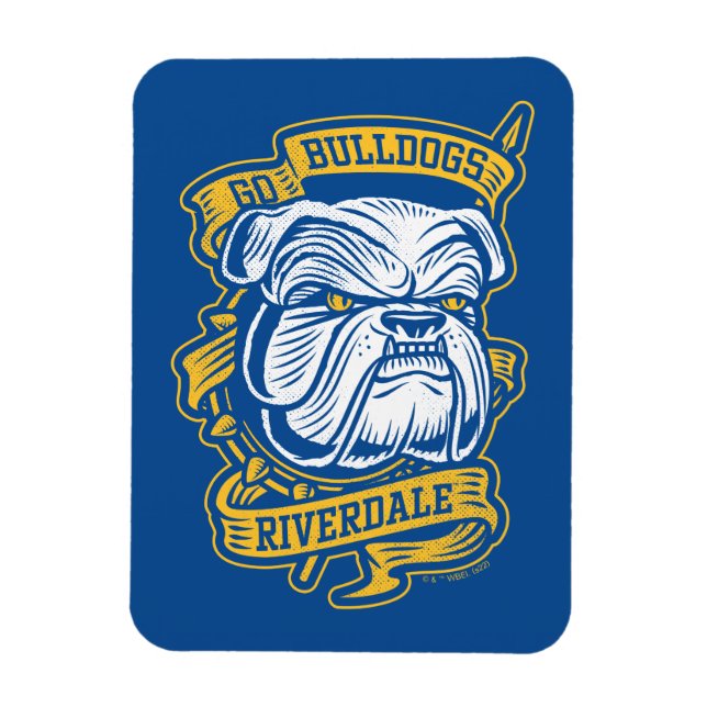 Imán Ir Bulldoges - Banner de la mascota Riverdale (Vertical)