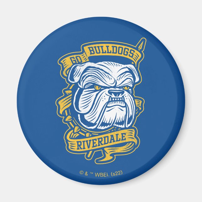 Imán Ir Bulldoges - Banner de la mascota Riverdale (Frente)