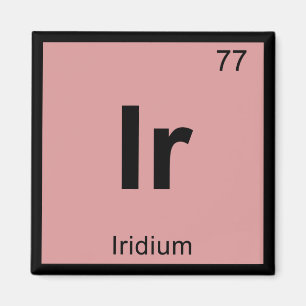 Imán Ir - Química del Iridio Símbolo de la Tabla Periód