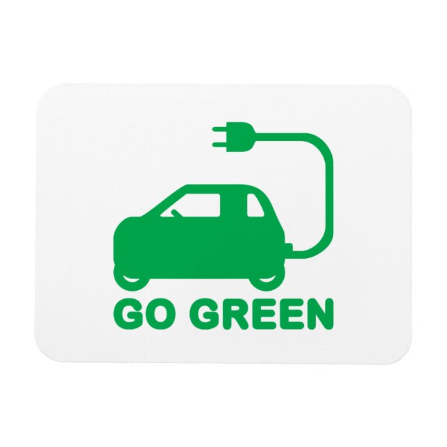 Imán Ir Verde ~ Conducir autos eléctricos (Horizontal)