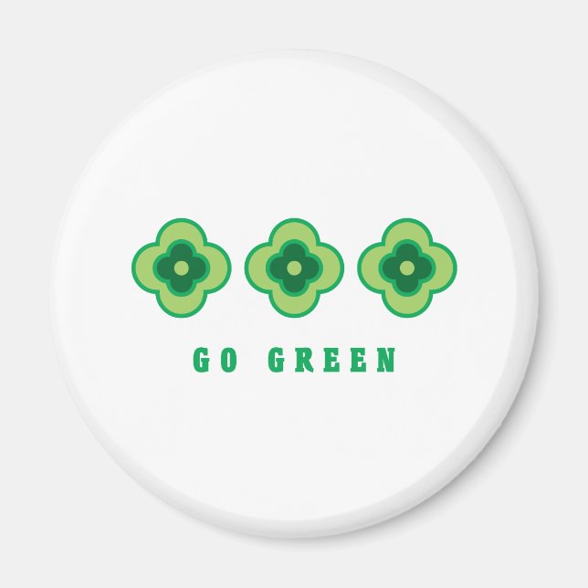 Imán Ir Verde (Flor verde) (Frente)
