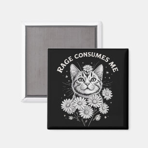 Imán Ira de gato me consume divertido sarcástico gatito