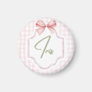 Imán Iris Personalizado Bebé Niña Nursera Arte Rosa