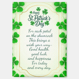 Imán Irish blessings and shamrocks are symbols of luck
