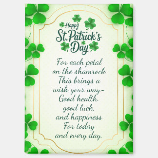 Imán Irish blessings and shamrocks are symbols of luck