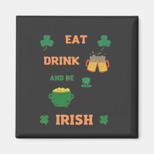 Imán irish Comer y beber cerveza