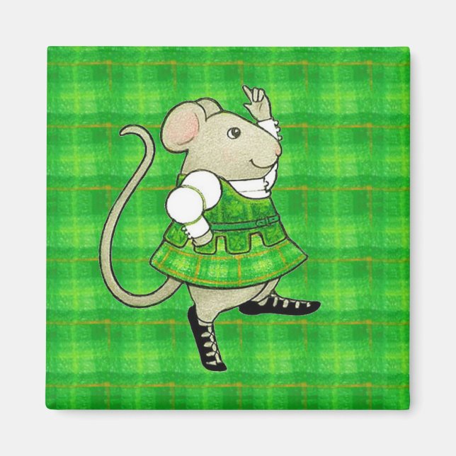 Imán IRISH JIG MOUSE Square Magnet (Frente)