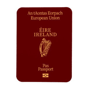 Imán Irish passport magnet