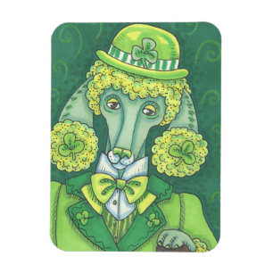 Imán Irish Poodle ST. PATRICK'S DAY DOG MAGNET *Custom