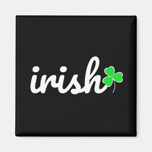 Imán Irish St. El día de Patrick, un Shamrock afortunad (Frente)