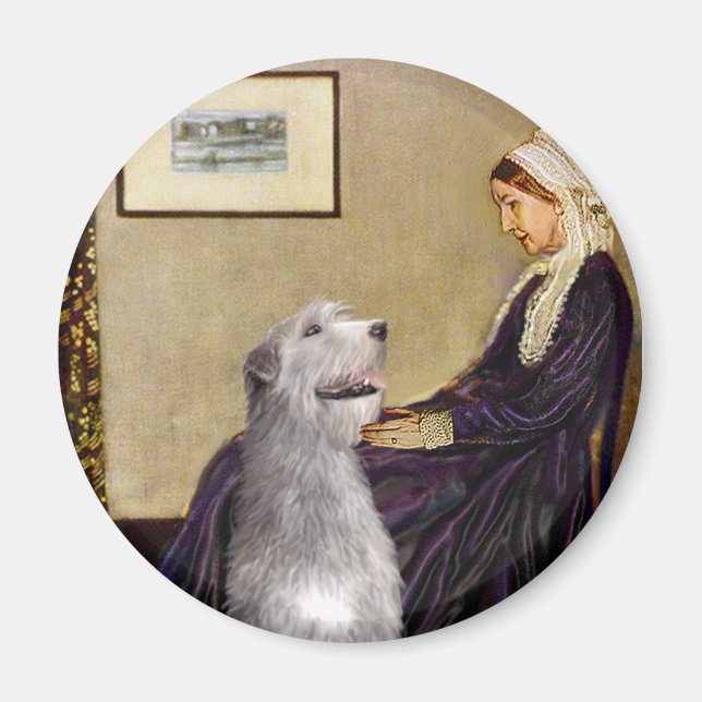Imán Irish Wolfhound 6 - La madre de Whistler (Frente)