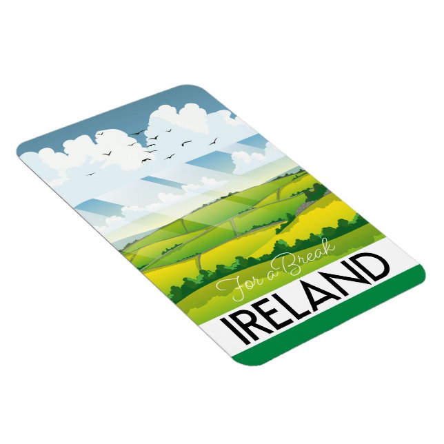 Imán Irlanda para una postal de viaje de descanso (Lado Derecho)