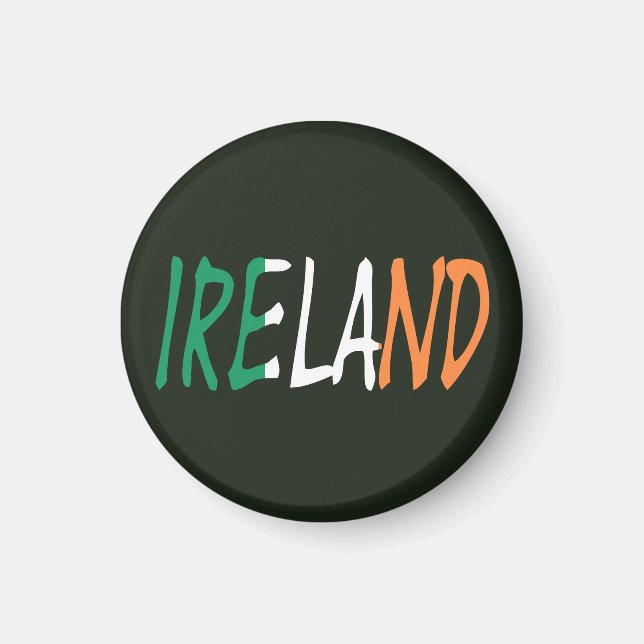 Imán Irlanda sobre la cabeza de la macana de bandera ir (Frente)