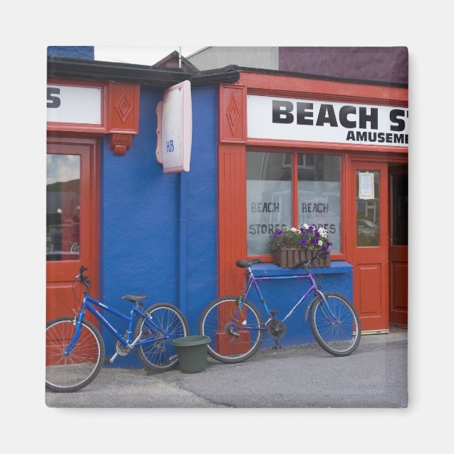 Imán Irlanda, Strandhill. Fachadas de tiendas con bicic (Frente)