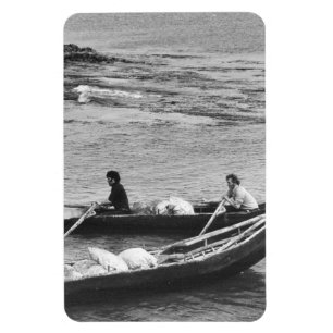 Imán Irlanda vintage, barco Currach de la isla de Aran