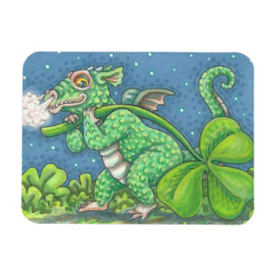 Imán IRLANDÉS BEBÉ DRAGON Fantasía SHAMROCK MAGNET