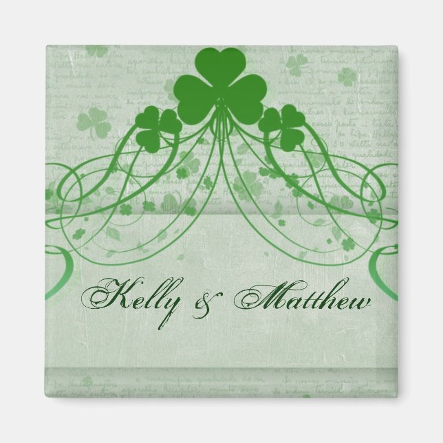 Imán Irlandés elegante - Personalizado (Frente)