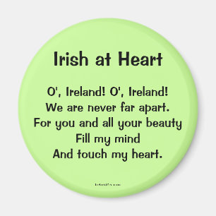 Imán Irlandés en Heart Proverb Magnet