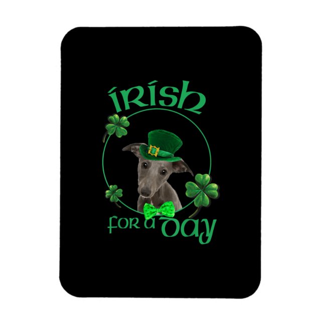 Imán Irlandés Por Un Día De Marioneta, Perro Afortunado (Vertical)