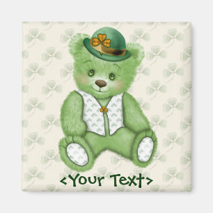 Imán Irlandés Teddybear - verde