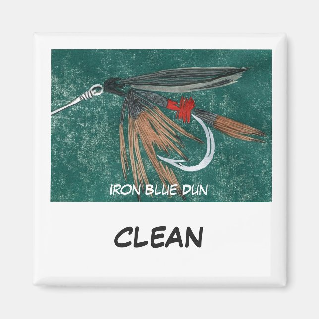 Imán "Iron Blue Dun" Dish Washer Status Magnet (Frente)