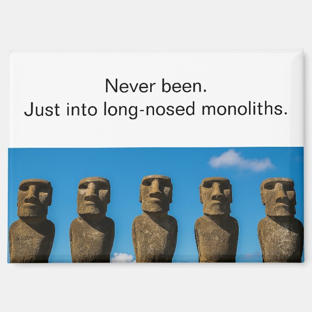 Imán Irreverent Easter Island Tourist Refrigerator (Anverso)