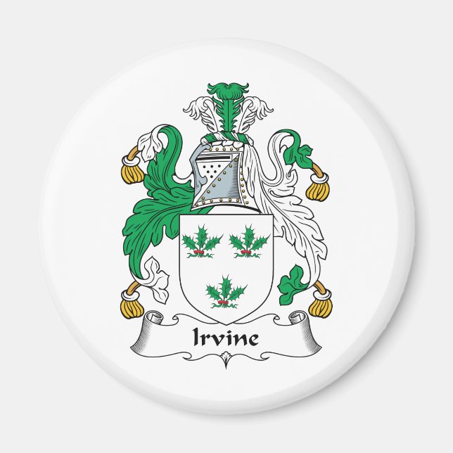 Imán Irvine Family Crest (Frente)