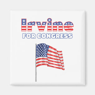 Imán Irvine para la bandera americana patriótica del