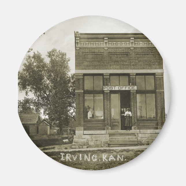 IMÁN IRVING KANSAS POST OFFICE FOTO MARSHALL COUNTY KS (Frente)