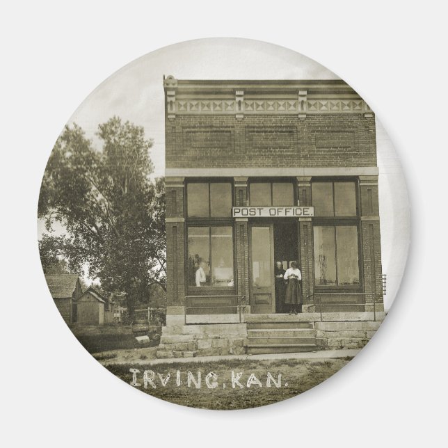IMÁN IRVING KANSAS POST OFFICE FOTO MARSHALL COUNTY KS (Frente)