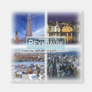 Imán IS0007 Europa, Islandia, Reykjavik, nevera